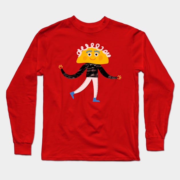 Happy Taco Long Sleeve T-Shirt by Sofia Varano